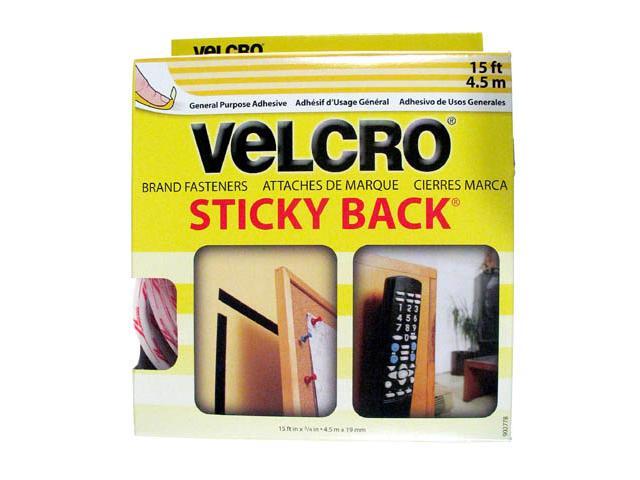 Velcro 90277B 3/4" X 15' White Sticky Back® Tape