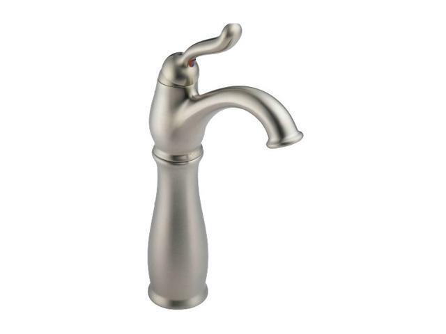 DELTA 579-SS-DST Leland Single Handle Centerset Lavatory Faucet with Riser - Less Pop-Up