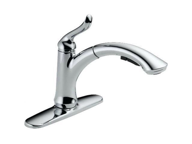 DELTA 4353-DST Linden Single Handle Pull-Out Kitchen Faucet - Chrome