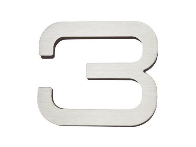 Atlas PGN3-SS 4-Inch Paragon House Number-3, Stainless Steel