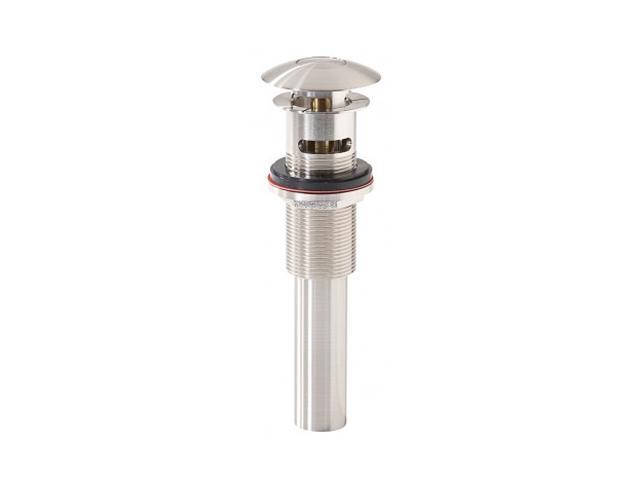 Decolav 9297-PN Push Button Closing Umbrella Drain with Overflow in Polished Nickel
