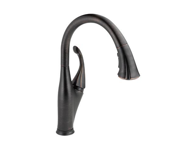 DELTA 9192T-RB-DST Addison: Single Handle Pull-Down Kitchen Faucet Featuring Touch2O Venetian Bronze