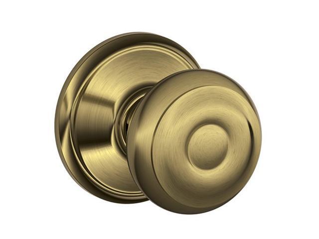 Schlage F10GEO609 Georgian Hall and Closet Knob (Antique Brass)