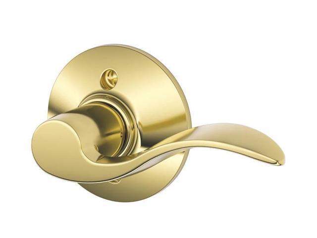 Schlage F170ACC605RH Accent Dummy Lever - Right Hand (Bright Brass)