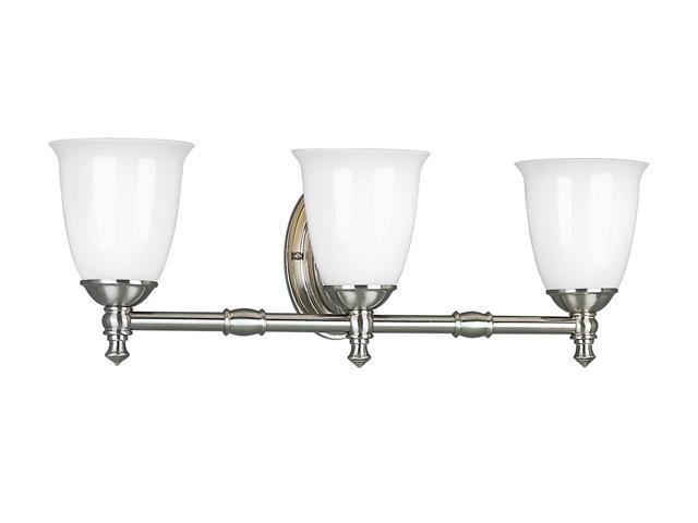 Progress Lighting P3029-09 3-Light Bath Bracket with White Opal Glass