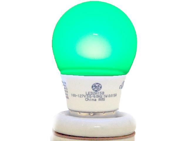 GE Lighting Energy Smart Color LED Party Light 1-Watt (15-Watt Equivalent) Green A15 Light Bulb with Medium Base