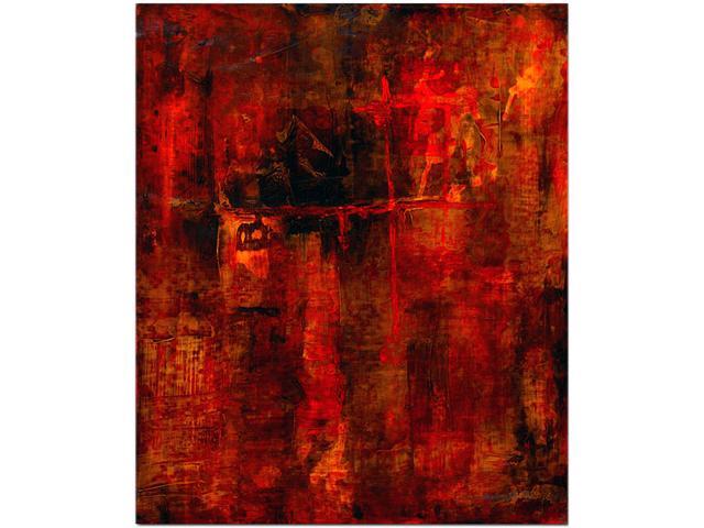 Trademark Fine Art Pat Saunders-White  'Red Odessy' Canvas Art