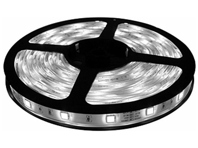 HitLights Non-Waterproof Cool White SMD3528 LED Light Strip - 300 LEDs, 16.4 Ft Roll, Cut to length - 5000K, 72 Lumens per ...