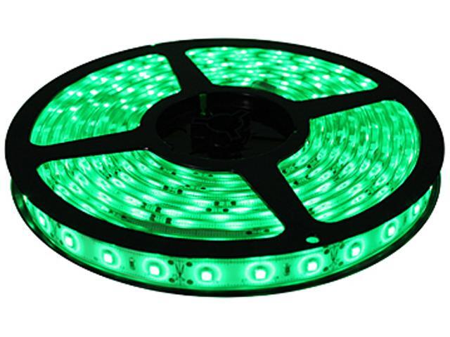 HitLights Non-Waterproof Green SMD3528 LED Light Strip - 300 LEDs, 16.4 Ft Roll, Cut to length - 72 Lumens per foot, Requires ...