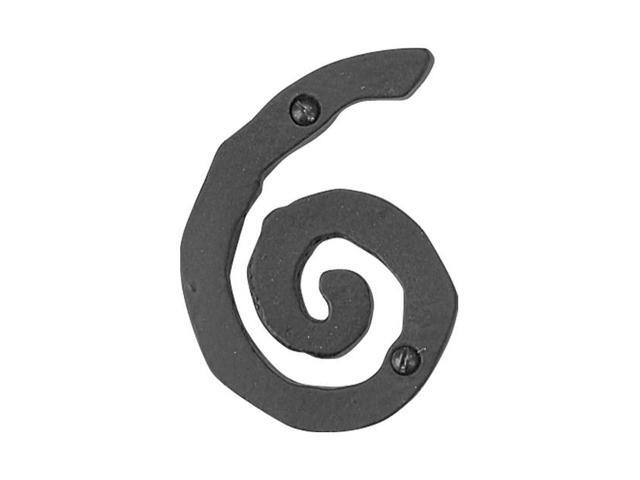 Atlas SCN6L-BL Scroll Collection 5-1/2 in. Black Number 6