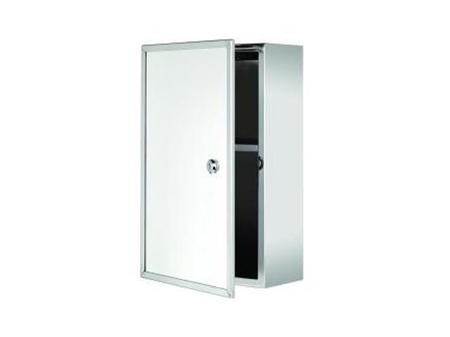 Croydex WC846005YW Trent Lockable Medicine Cabinet Surface Mount Only with Keys Stainless Steel