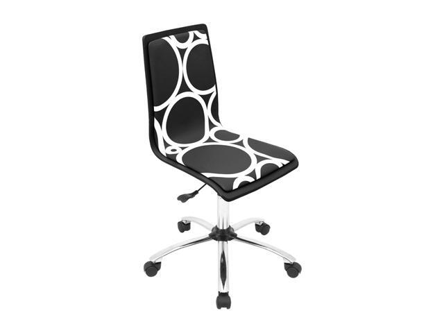 LumiSource Printed Black Circles Computer Chair