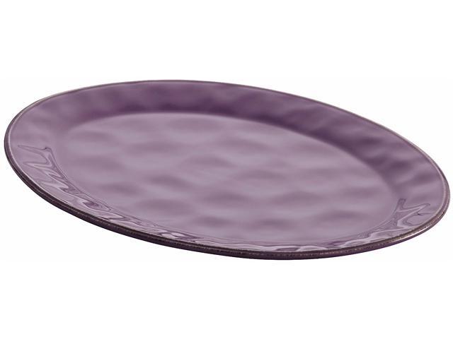 Rachael Ray Cucina Dinnerware 10 in. x 14 in. Stoneware Oval Platter in Lavender Purple