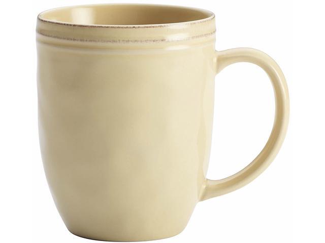 Rachael Ray Cucina Dinnerware 12 oz. Stoneware Mug in Almond Cream