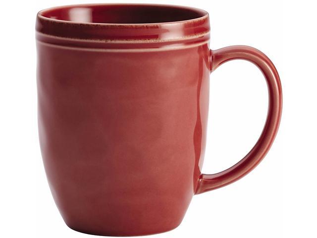 Rachael Ray Cucina Dinnerware 12 oz. Stoneware Mug in Cranberry Red