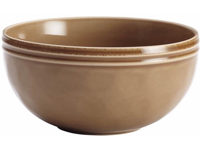 Rachael Ray Cucina Dinnerware 5-1/2 in. Stoneware Cereal Bowl in Mushroom Brown