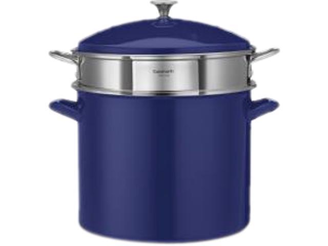 Cuisinart 3-Piece 20-Quart Stockpot/Steaming Set, Cobalt Blue