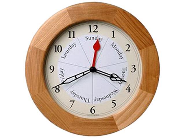 DayClocks CO Contemporary Wall Clock, Oak finish