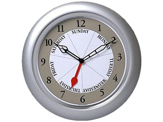 DayClocks CS Contemporary Wall Clock, Silver finish