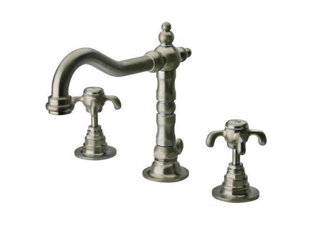 La Toscana 87PW214B Ornellaia 8-Inch Widespread Lavatory Faucet with Metal Pop-Up Drain, Brushed Nic