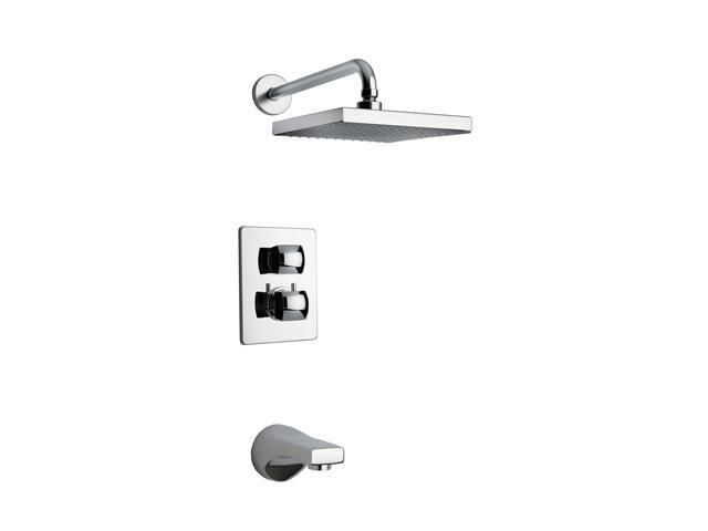 La Toscana 89CR691 Lady Thermostatic Tub/Shower Faucet, Chrome Finish