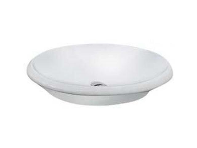 La Toscana L910 Oval Above Counter Lavatory Less Overflow, White Finish