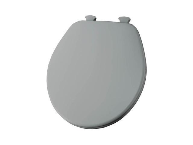 Church/Bemis 540EC 162 Molded Wood Round Front Seat w/EZ Clean Hinges, Silver
