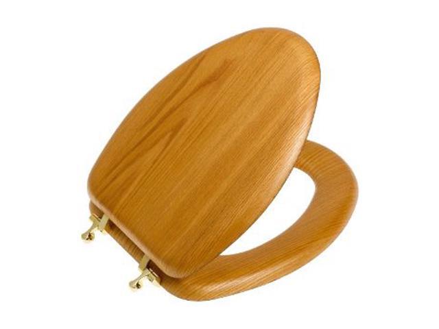 Bemis  19601BR 378  Elongated Closed Front Toilet Seat - Natural Oak
