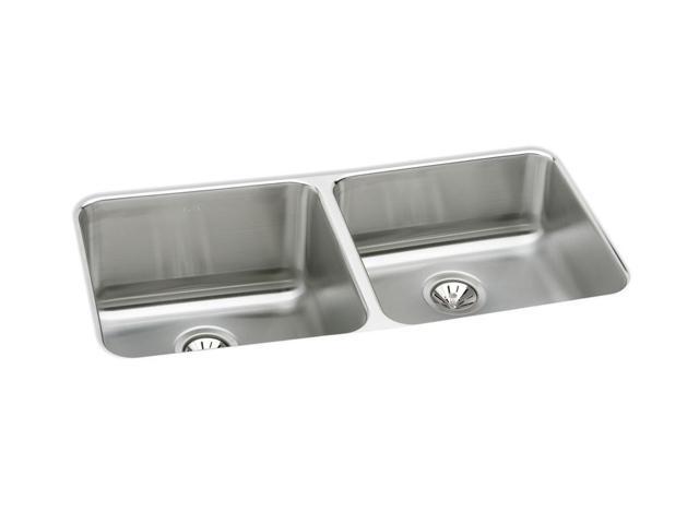 Elkay ELUH3118 Gourmet Undermount Double Bowl Sink - Stainless Steel