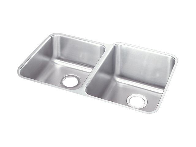 Elkay ELUH3120R Gourmet Undermount Double Bowl Sink - Stainless Steel