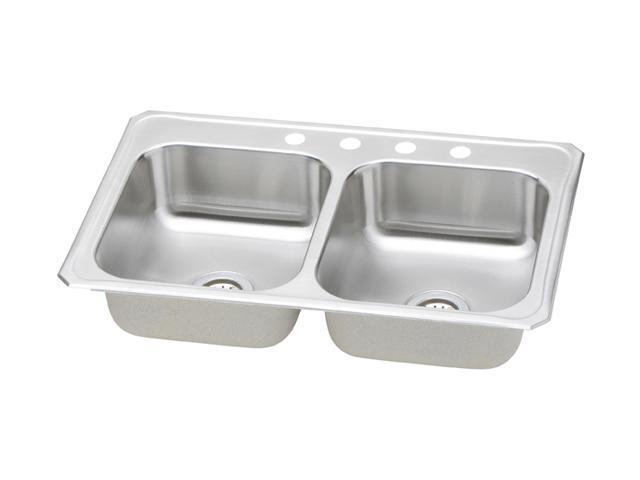 Elkay CR33214 Celebrity Top Mount Double Bowl Sink - Stainless Steel