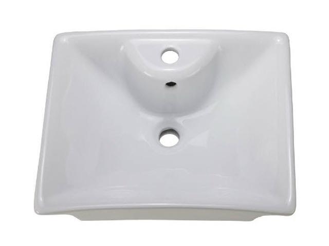 Decolav 1430-CWH 19.5" Rectangular Vitreous China Above Counter Lavatory with Overflow