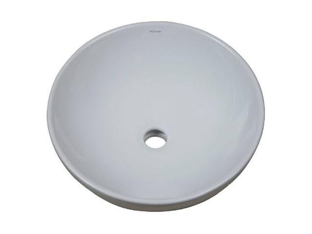 Decolav 1441-CWH 15.63" Round Vitreous China Above Counter Lavatory with Overflow
