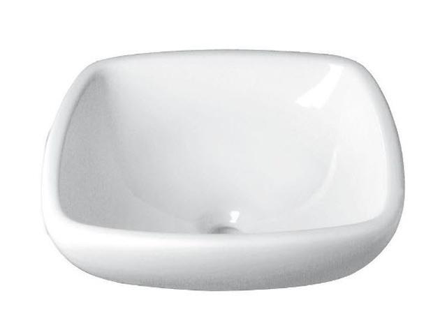 Decolav 1423-CWH 17.5" Square Vitreous China Semi-Recessed Lavatory