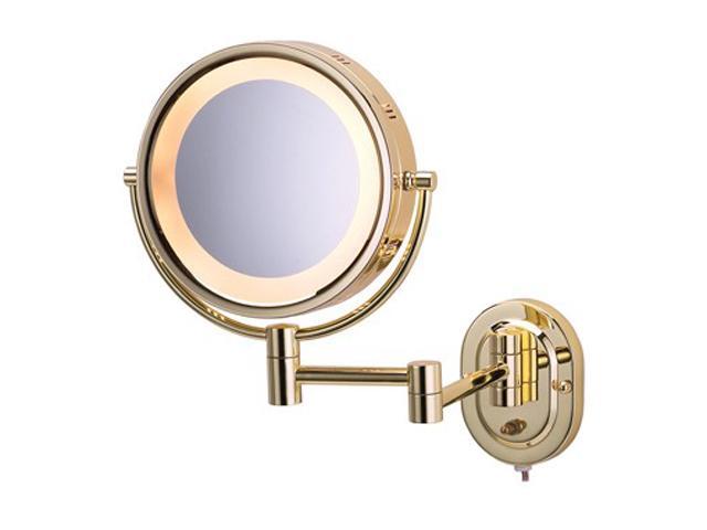 Jerdon HL65G 5X Wall-Mount Lighted Mirror