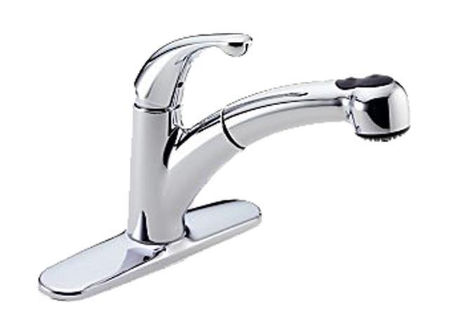 DELTA 467-DST Palo Single Handle Pull-Out Kitchen Faucet Chrome