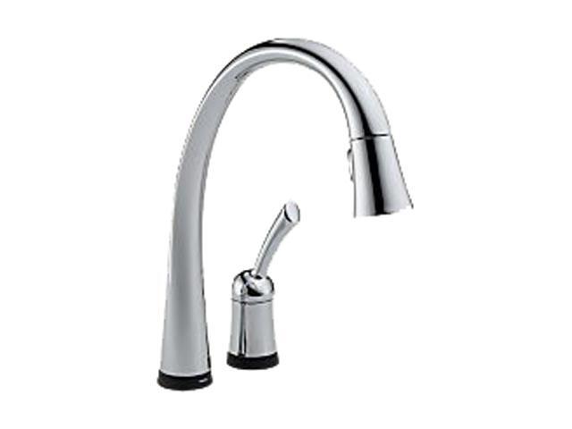 DELTA 980T-DST Pilar Single Handle Pull-Down Kitchen Faucet with Touch2O Technology Chrome