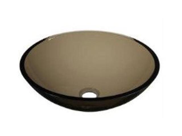 Pegasus GV-101-BN Above Counter Round Tempered-Glass Vessel Sink