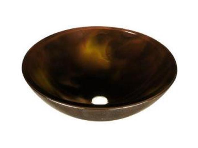 Pegasus GVF-121-RB Above Counter Round Fused-Glass Vessel Sink