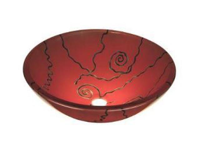 Pegasus GVF-125-RS Above Counter Round Tempered-Glass Vessel Sink