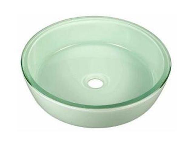 Pegasus GVF-133-WT Above Counter Round Tempered-Glass Vessel Sink