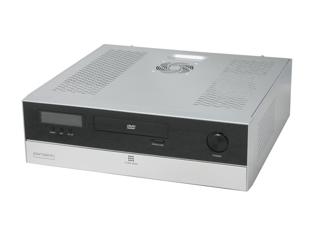 nMEDIAPC Silver Aluminum / Steel HTPC 200SA Micro ATX Media Center / HTPC Case