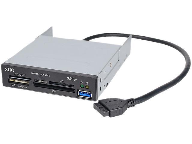 SIIG JU-MR0A11-S1 USB 3.0 Internal Bay Multi Card Reader Panel