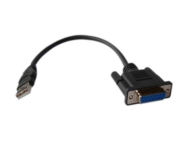 Belkin Model F3U200-08INCH 8" Joystick Adapter DB15F/4Pin USB A M F-M