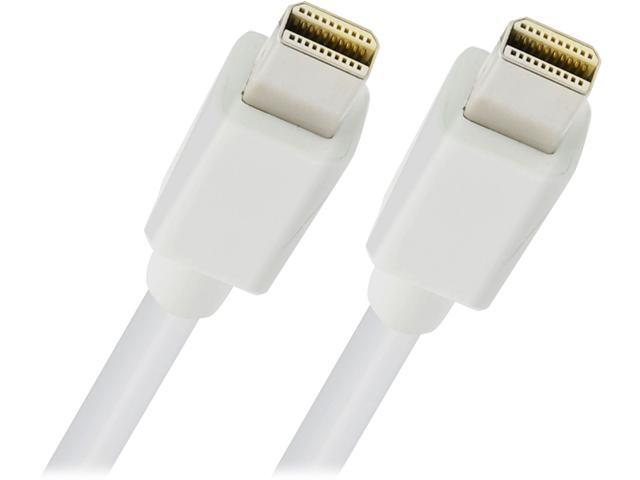 SYBA Model SY-CAB33017 15 ft. 15 Feet (5-Meter) Mini DisplayPort v1.2 to Mini DisplayPort 1.2 Cable, Male to Male - WHITE ...
