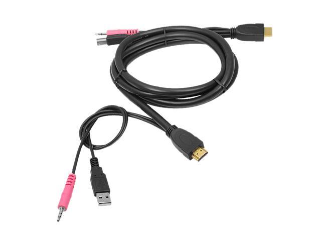 SIIG 5.9 ft. USB HDMI KVM Cable with Audio & Mic CE-KV0211-S1