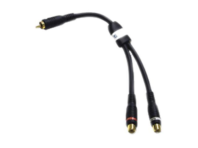 C2G 29121 6" Velocity Rca Plug/Rca Jack X2 Adapter Y-Cable M-F