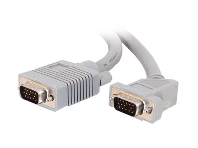 C2G 35008 50 ft. Premium Shielded HD15 SXGA M/M Monitor Cable with 45 Angled Male Connector