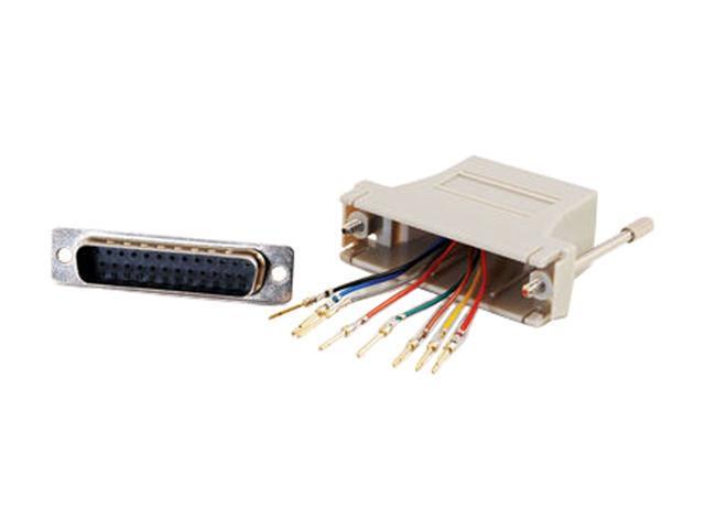 C2G 02934 RJ45 to DB25 Male Modular Adapter - Gray