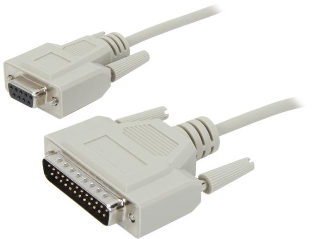 C2G Model 02519 10 ft. DB9 Female to DB25 Male Modem Cable F-M